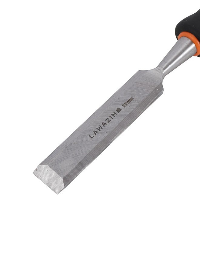 LAWAZIM - Wood Chisel - Carpenter Wood Carving Hand Chisel Tool, Durable Fiber Handle with Strike Cap, Sharp Beveled Blade, Anti-Slip Grip, Perfect for Carpentry Woodworking Cabinetry, DIY Projects - Image 1