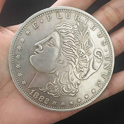 blue-ther Jumbo Copper Morgan Dollar (7cm) Stage Magic Tricks Coin Magic Props Funny Coin Appearing Gimmick Classic Magician Toys (Silver) - Image 1