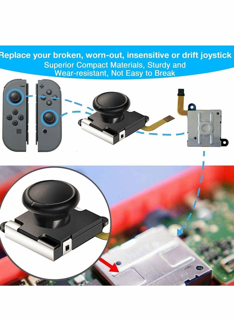 Y&D - Joycon Joystick Replacement Switch Analog Stick Parts for Nintendo Joy Con Controller Thumbstick Include Repair Tool Kit and 2 Metal Lock Buckles Jon Replacement 23 PCS - Image 1
