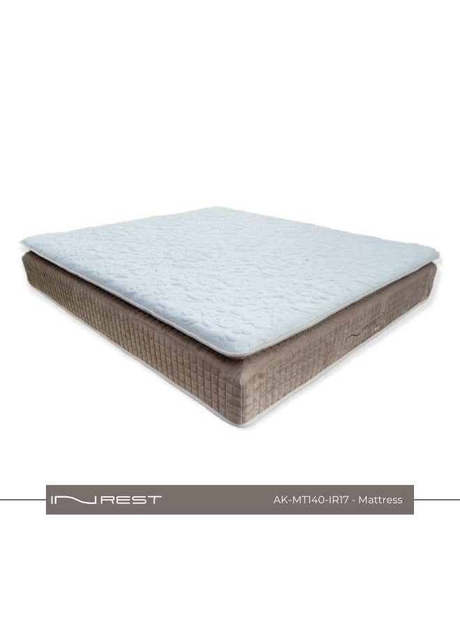 INREST 17 Luxury Medical Mattress - Double Size 140*200 cm, Offering Premium Design and High Comfort with 8 cm Pillow Top Memory Foam - Pocket Spring System for Enhanced Stability, Temperature-Regulating Cooling Fabric, and Foam-Edge Support to Minimize Vibration, with a 5-Year Sagging Warranty - pzsku/Z921180367FB7CBCBB6CEZ/45/_/1731680716/d08c0e14-b6c9-4eaf-b766-bbe6dc3324e7