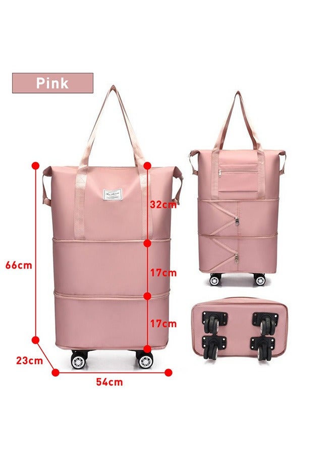 Foldable Travel Bag, Expandable Carry-On Luggage, Large Bag Under Travel, Waterproof Travelling Suitcase For Clothes, Shoes, Toiletries And Cosmetics 40 X 22 X 61cm  - Image 2