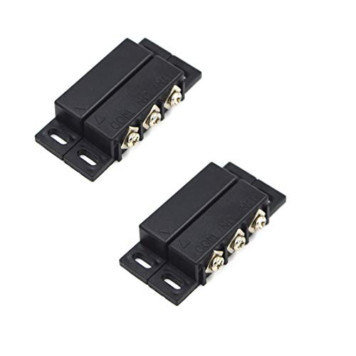 SpzcdZa 2Sets Magnetic Reed Switch Normally Open Closed NC NO Door Alarm Window Security/Magnetic Door Switch/Magnetic Contact Switch/Reed Switch for GPS,Alarm or Other Device,DC 5V 12V 24V Light - Image 1
