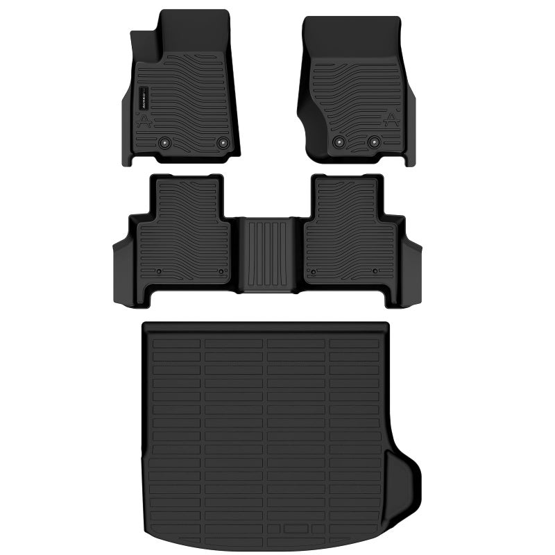 AUXKO All Weather Floor Mats Cargo Mat Fit for Jeep Grand Cherokee(WL Include 4xe, Not WK2 or WL75) 2022-2025 2026 5 Seat Only TPE Rubber Liners All Season Guard Odorless Anti-Slip Floor Mats Cargo Liner - Image 2