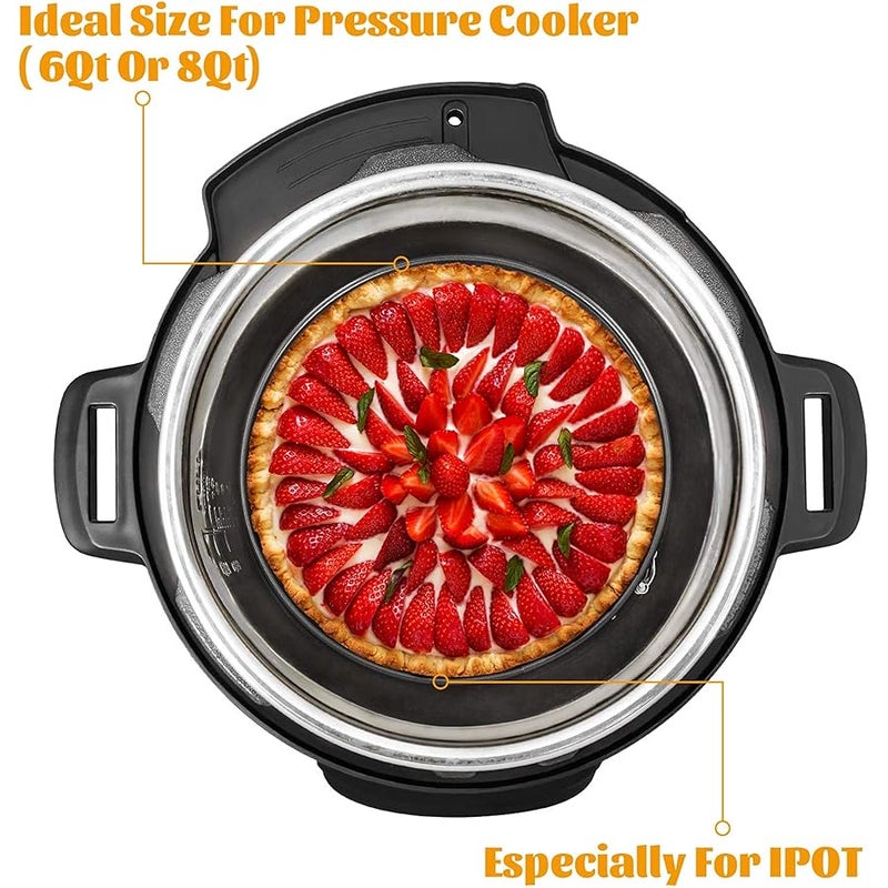 Hiware 7 Inch Non-stick Springform Pan/Cheesecake Pan/Leakproof Cake Pan - Accessories for Instant Pot 6, 8 Qt Pressure Cooker - Image 3