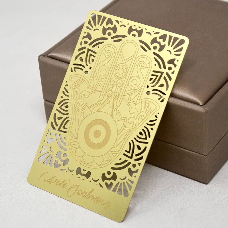 Fengshuibringluck Feng Shui Anti-Jealousy Jinka with an Eye in The Palm  Gold  8.5 x5.2cm  FW4854 - Image 4