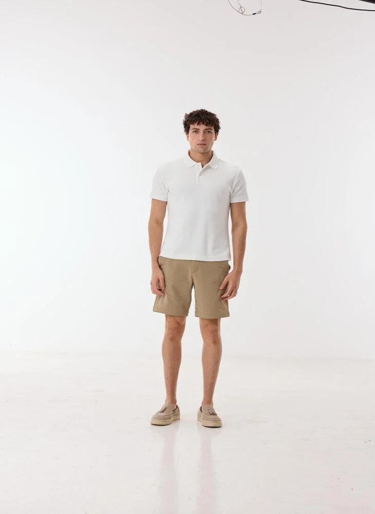 أشيتا فرنانديز Solid Short Sleeve Polo Shirt - White