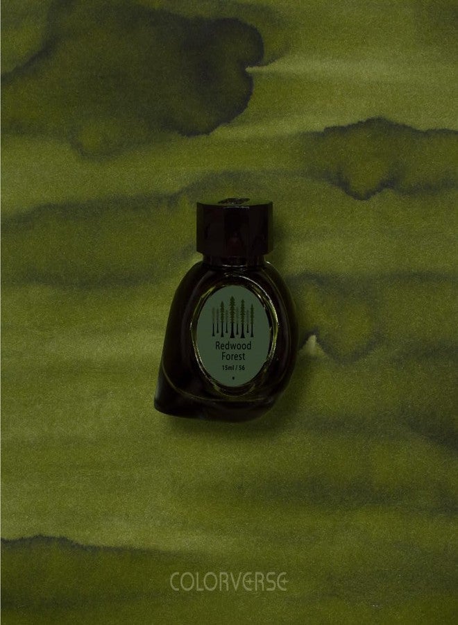 Colorverse Coast Redwood & Redwood Forest | Brown & Green | Fountain Pen Ink Bottles | 65ml & 15ml | Dye Based | 2 Bottle Set | The Earth Edition - Image 4