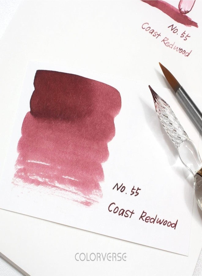 Colorverse Coast Redwood & Redwood Forest | Brown & Green | Fountain Pen Ink Bottles | 65ml & 15ml | Dye Based | 2 Bottle Set | The Earth Edition - Image 2