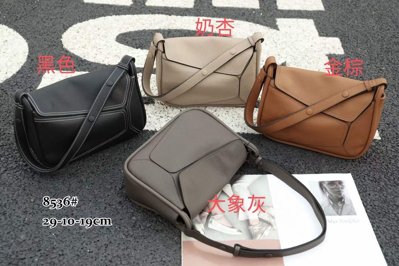 Ceiling New Style Geometric Bag Color Matching Spliced Genuine Leather Pillow Bag Classic Portable Shoulder Crossbody Bag For Women - Image 4