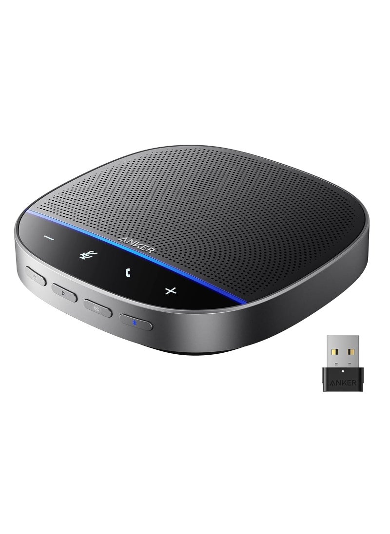 AnkerWork Anker PowerConf S500 Speakerphone with Zoom Rooms and Google Meet Certifications, USB-C Conference Speaker, Bluetooth Speakerphone for Conference Room, Conference Microphone with Premium Voice Pickup  - Image 1