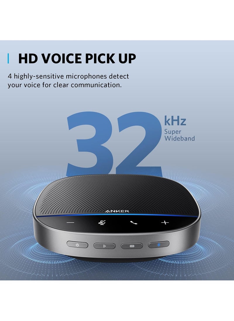 AnkerWork Anker PowerConf S500 Speakerphone with Zoom Rooms and Google Meet Certifications, USB-C Conference Speaker, Bluetooth Speakerphone for Conference Room, Conference Microphone with Premium Voice Pickup  - Image 3