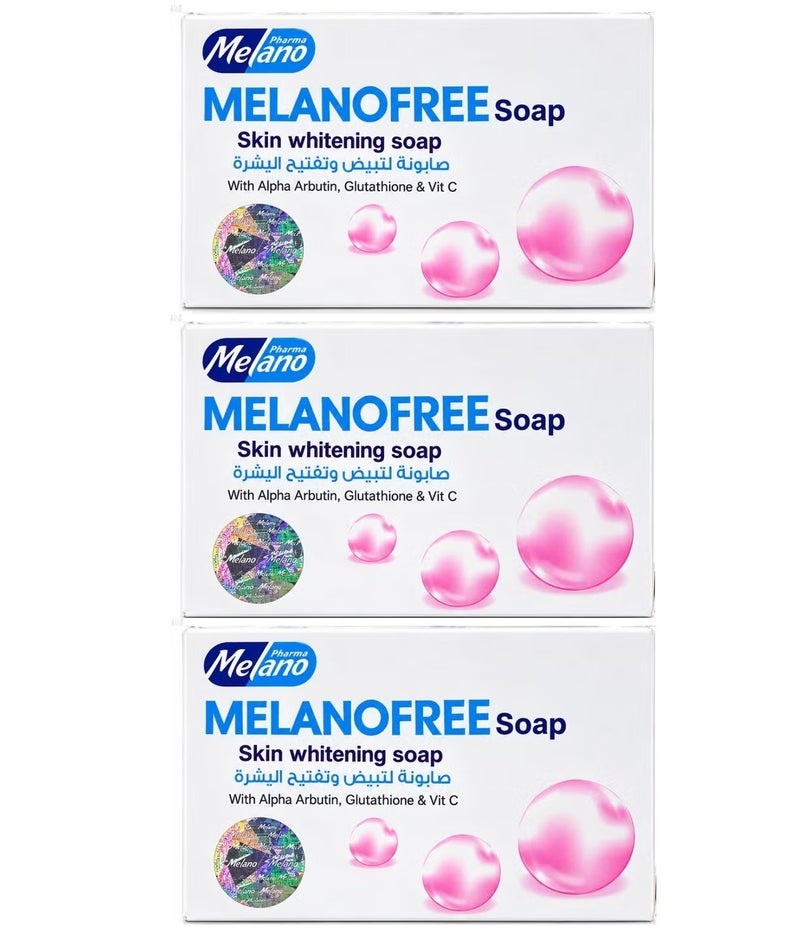 Melano Pharma Three Pieces Of MelanoFree Skin Whitening Soap 3x100 g - Image 1