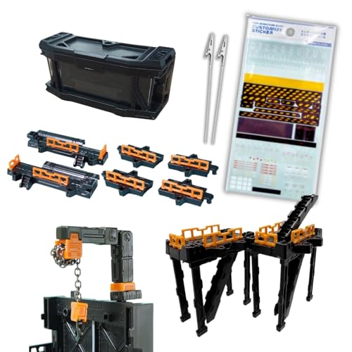 Someie Plastic Model Display Items Set Plastic Model Interlocking Display Bases Optional Parts Set 5 Types of Parts Customization Sticker x1 Alligator Clip Sticks x2 - Image 1