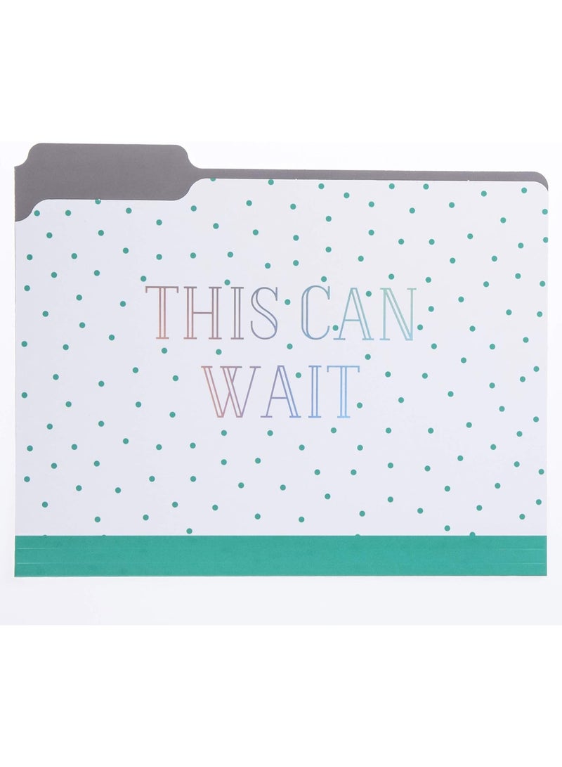 Graphique Graphique Green Dots File Folder Set – Each Folder Measures 11.75" x 9.5", Set Includes 9 Folders with 3 Unique Designs, Durable Triple-Scored Coated Cardstock (FIF045) - Image 2