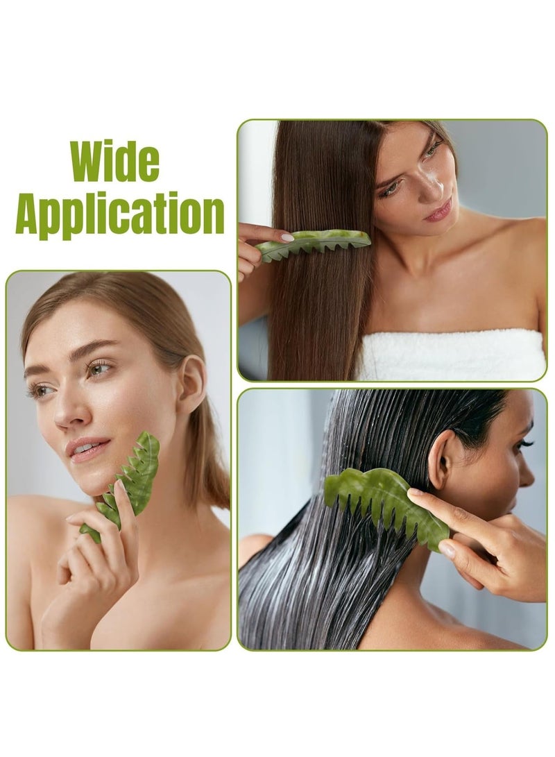 Massage Comb Set - 2-in-1 Hair Comb and Gua Sha Scalp Scraping Tool for Facial Massage, Multifunctional Handheld Head Massager for Relaxation and Wellness. - Image 3