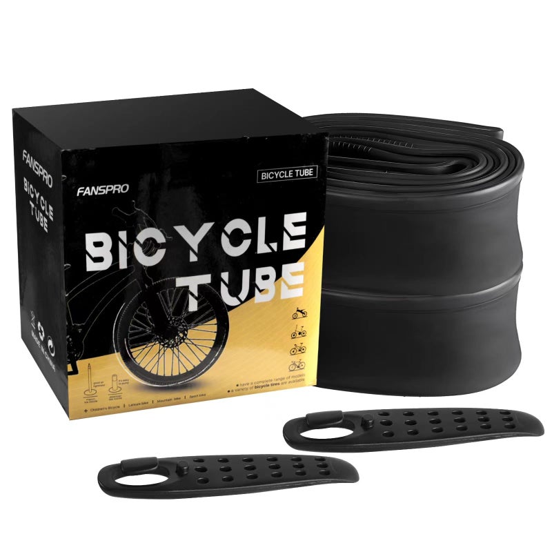 FANSPRO 2 Pack of 20 Inch Bike Tube 20x2.125 20x2.20 20x2.25 20x2.30 20x2.35 20x2.40 Heavy Duty Bicycle Tube with 2 Tire Levers, 32mm Schrader Valve Premium Quality Butyl Inner Tube - Image 5
