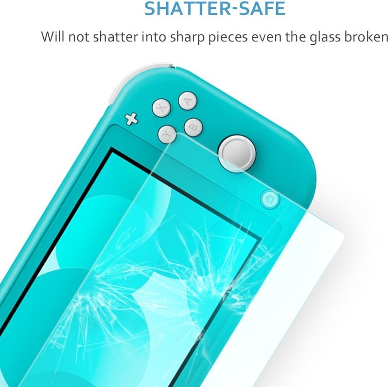 TJ's 2 Pack Screen Protector Tempered Glass for Nintendo Switch Lite Model 2019 5.5", [Works While Docking] - 0.3mm Thickness/Bubble Free/Ultra Clear/9H Hardness/Anti-Scratch/Anti-Fingerprint (Clear) - Image 5