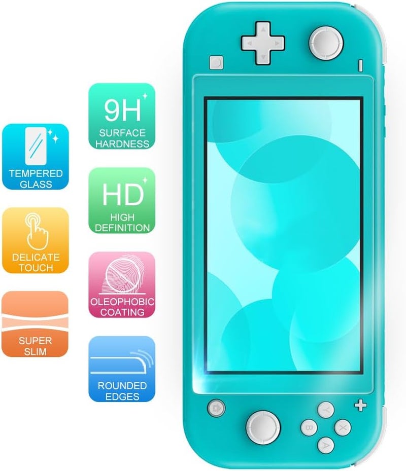 TJ's 2 Pack Screen Protector Tempered Glass for Nintendo Switch Lite Model 2019 5.5", [Works While Docking] - 0.3mm Thickness/Bubble Free/Ultra Clear/9H Hardness/Anti-Scratch/Anti-Fingerprint (Clear) - Image 4