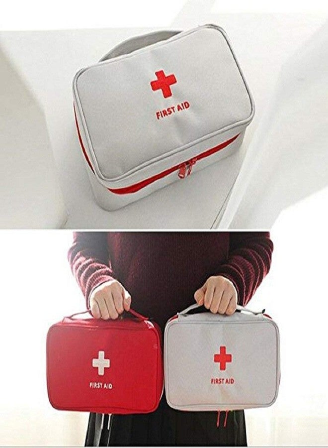 Orrda Polyester Large Medical First Aid Kit Storage Pouch | Medical Emergency Kit Storage Bag | First Aid Kit Pouch | Medicine Organizer Box for Travelling Car, Home, Office (Multicolor) - Image 4