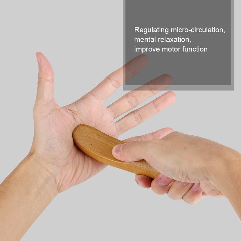 كلاراكو أداة تدليك غوا شا، أداة تدليك غوا شا خشبية مصنوعة من خشب عطري فيتنامي، مناسبة لأجزاء متعددة من الجسم - Image 2