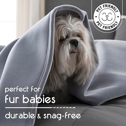 Vellux 1B07037 Original Insulating Core Hotel Style Solid blanket Machine Washable Soft Cozy Warm Thermal Durable Pet Friendly All Seasons Layering Bed Sofa Blankets, Full Queen, Grey - Image 5