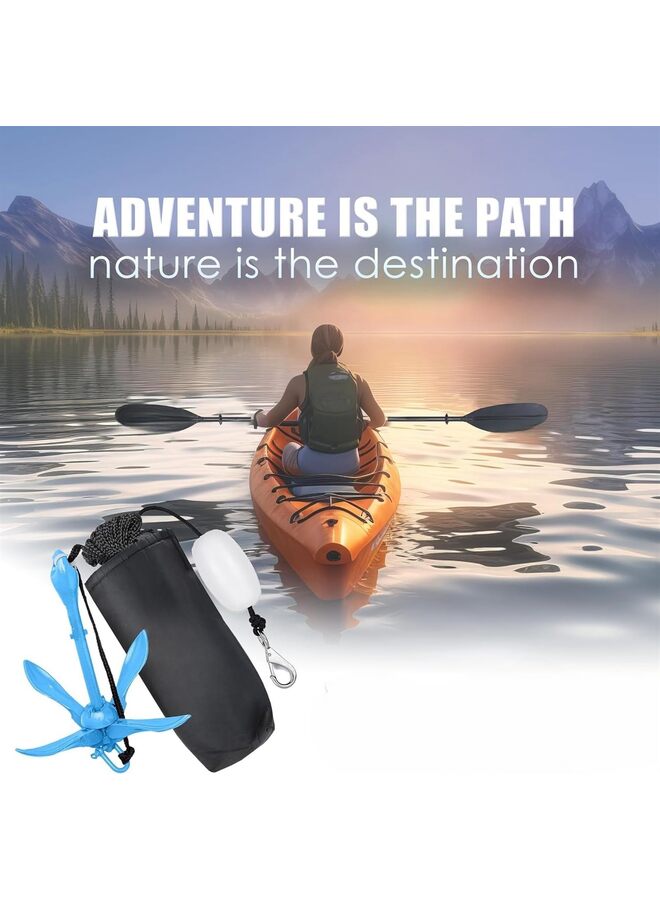 Kayak Anchor, 3.5 Pound Anchor Kit for Kayaks, Canoes, Paddle Boards and Jet Skis, Fishing, Boating and Kayaking Accessories Boat Anchor Paddle Board Paddle Sup Board (Color : BLUE) - Image 4
