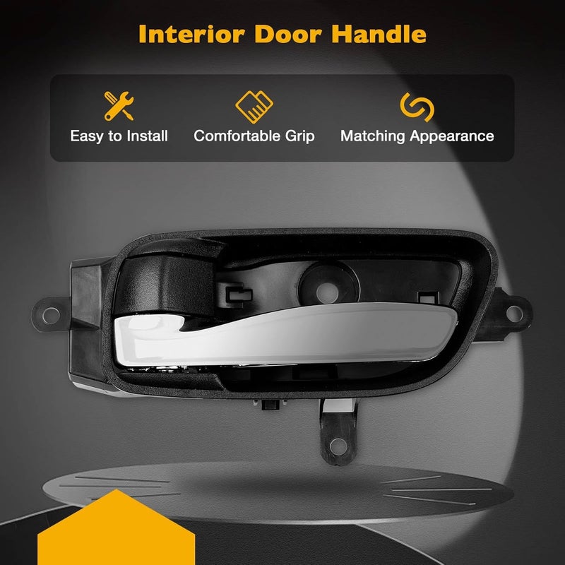 Gledewen Interior Door Handle Front Rear Left Driver Side for Nissan Altima Pathfinder 2013-2017, Titan 2015-2017, Titan XD 2016-2017, Murano 2015-2017 | Replaces# 80671-3TA0D, 80671-3TA0A - Image 2