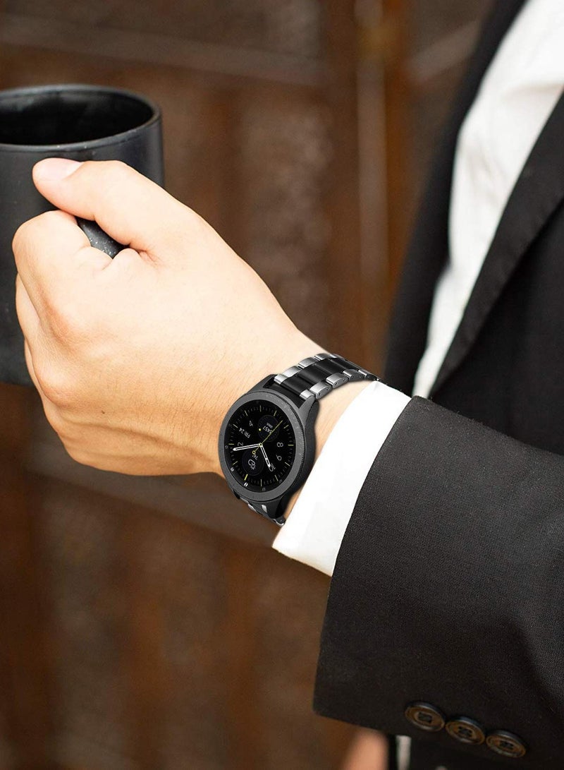 KASTWAVE سوار ساعة سامسونج جالكسي واتش 4 40 / 44 مم وكلاسيك 42 / 46 مم / ساعة 3 41 مم / ساعة 42 مم / لساعة جالكسي واتش أكتيف 2 / أكتيف / لساعة جالكسي واتش 42 مم مع سوار معدني من الفولاذ المقاوم للصدأ مقاس 20 مم - Image 3