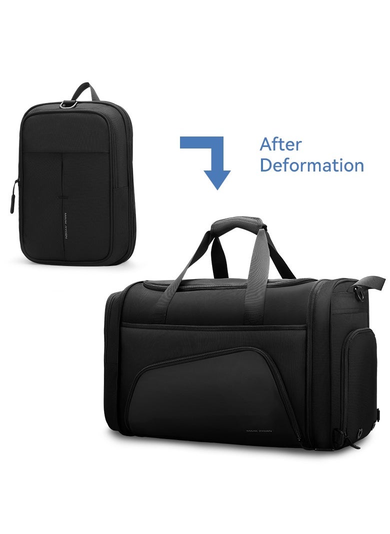 MARK RYDEN MARK RYDEN Gym Bag for Men, 38L Foldable Weekender Bag with Anti-collapse Base Board and Shoes Compartment, Waterproof Tear Resistant Duffel Bag Ideal for Sporting, Traveling, Daily  - Image 1