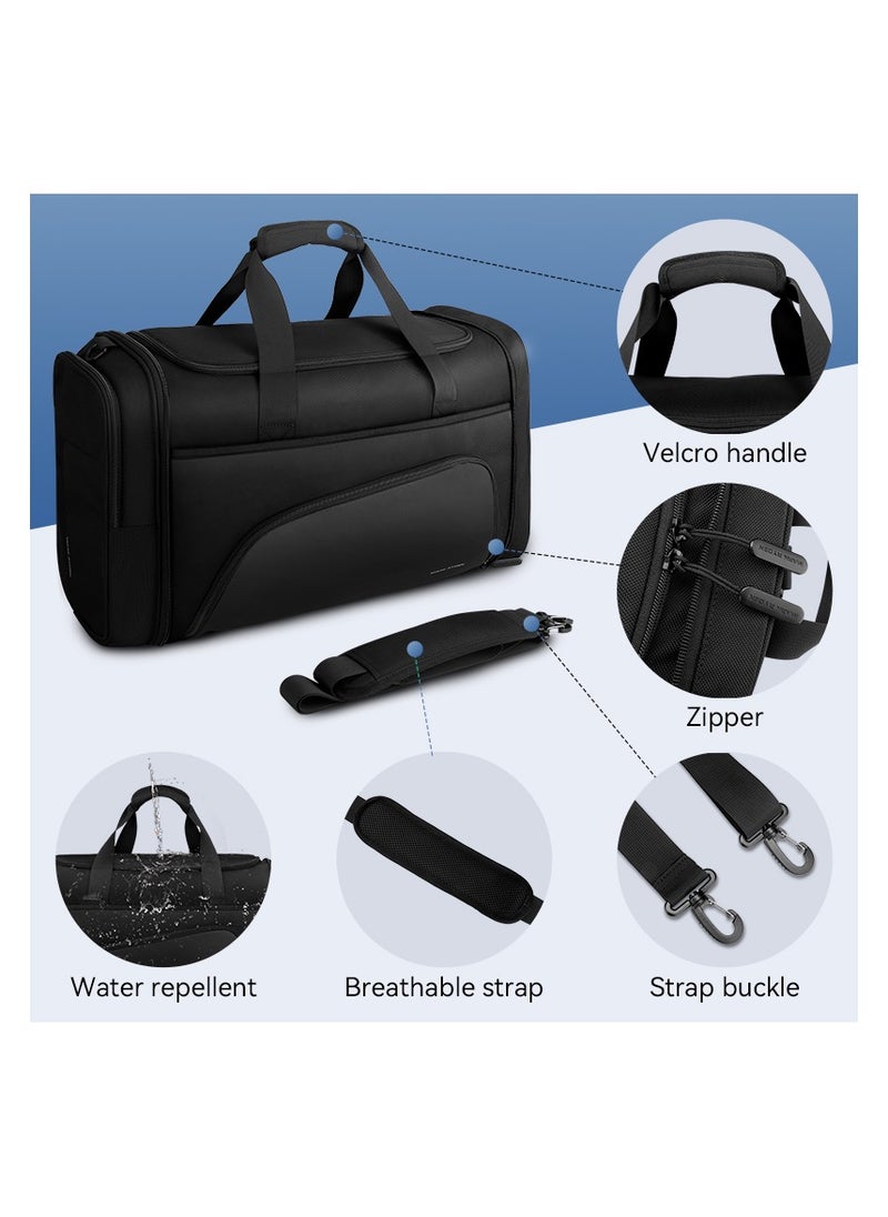 MARK RYDEN MARK RYDEN Gym Bag for Men, 38L Foldable Weekender Bag with Anti-collapse Base Board and Shoes Compartment, Waterproof Tear Resistant Duffel Bag Ideal for Sporting, Traveling, Daily  - Image 4