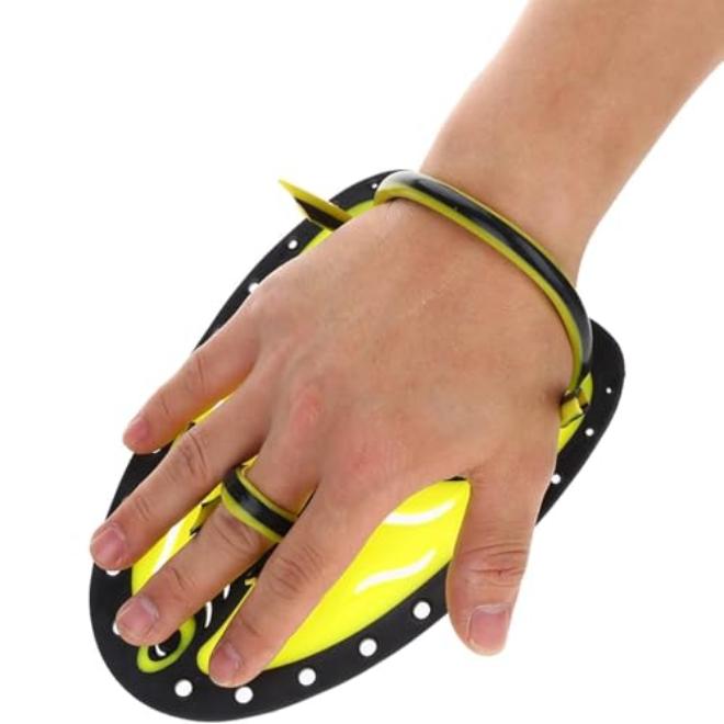 Swim Hand Paddles with Reinforced Silicone Edges and Ergonomic Contoured Design for Stroke Efficiency Training in Pools Oceans and Open Water S - Image 3