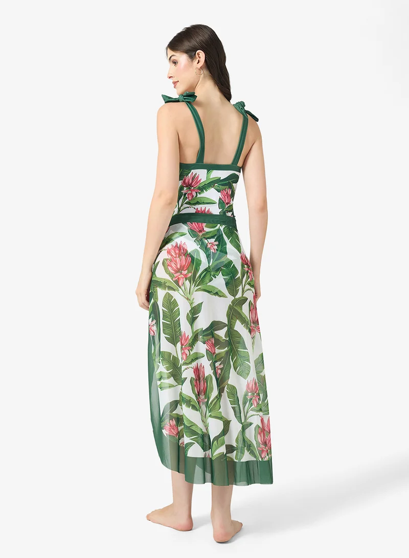 ايلا Print Swimsuit With Sarong