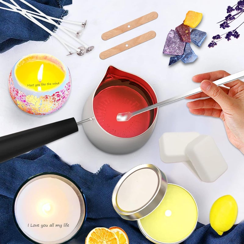 Yzoo Candle Making Kit for Adults Beginners,Candle Making Supplies Include Soy Wax for Candle Making,Candle Wax Melting Pot,Candle Wicks Stickers,Magic Paper and More-DIY Candle Kit,Full Crafts for Adults - Image 3