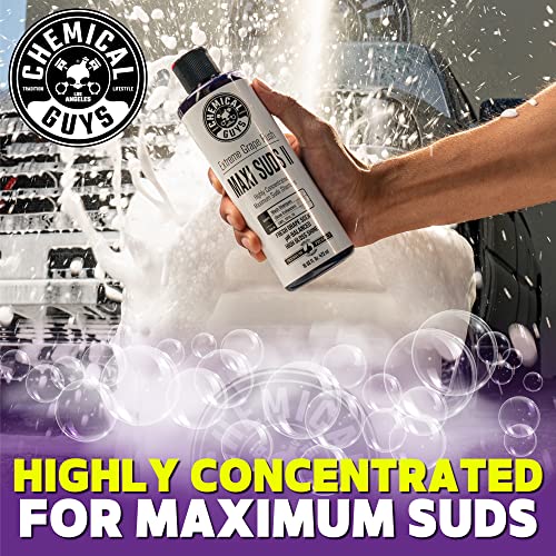 Chemical Guys CWS 1010 64 Maxi-Suds II Foaming Car Wash Soap (Works with Foam Cannons, Foam Guns or Bucket Washes) Safe for Cars, Trucks, Motorcycles, RVs & More, 64 fl. Oz (Half Gallon), Grape Scent - Image 2