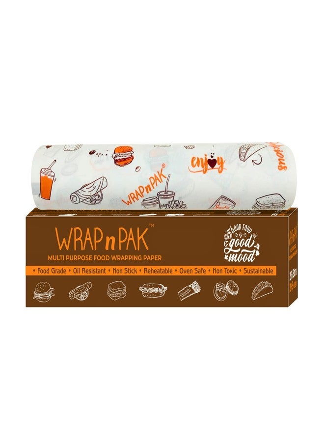 لفة ورق تغليف الطعام من WRAP n PAK | 11 × 20 + 5 أمتار | مناسب للطعام | مُختَبَر معمليًا | مقاوم للزيت ولا يتبلل | ورق لتغليف الروتي والشاباتي والبرجر والبيتزا والساندويتشات | ورق زبدة (لونان - عبوة واحدة) - Image 1
