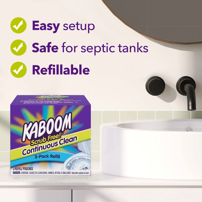 Kaboom 3-Pack Refill – Kaboom Scrub Free! Continuous Clean with OxiClean - Image 5