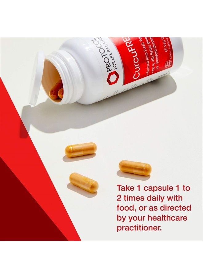 Protocol For Life Balance Protocol CurcuFRESH - Turmeric Curcumin 500mg - Standardized Turmeric Root Juice - 60 Veg Caps - Image 4