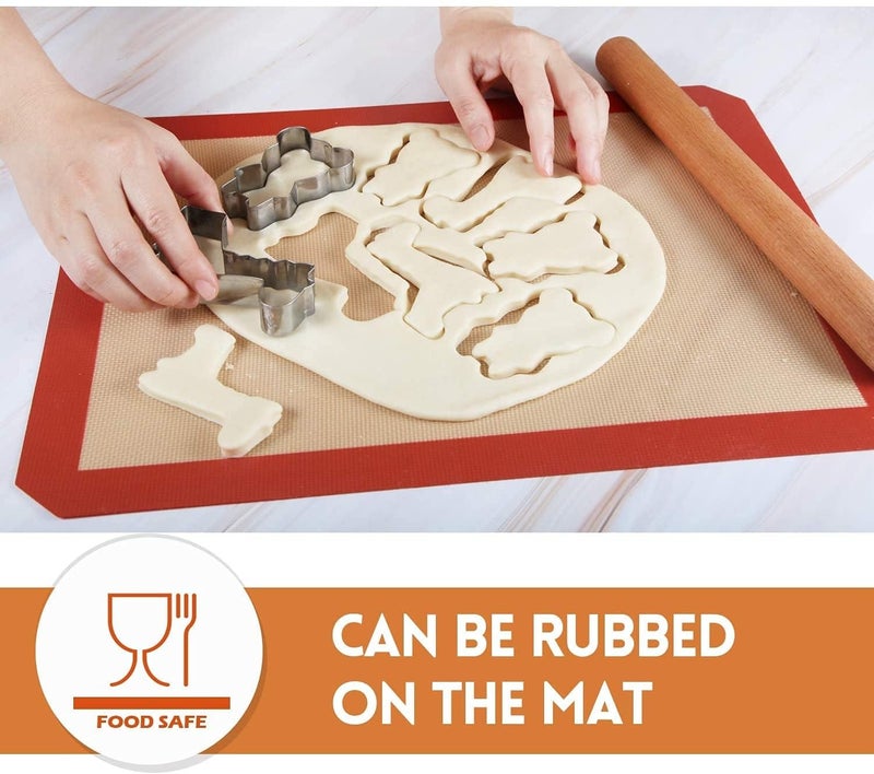 Silicone Baking Mat Non-Stick, Single Sheet Heat Resistant Liner | Cookies, Meats, Vegetables, Pastries | Reusable, Eco-Friendly, Dishwasher Safe 40 * 30 cm (Pack of 1) - Image 3