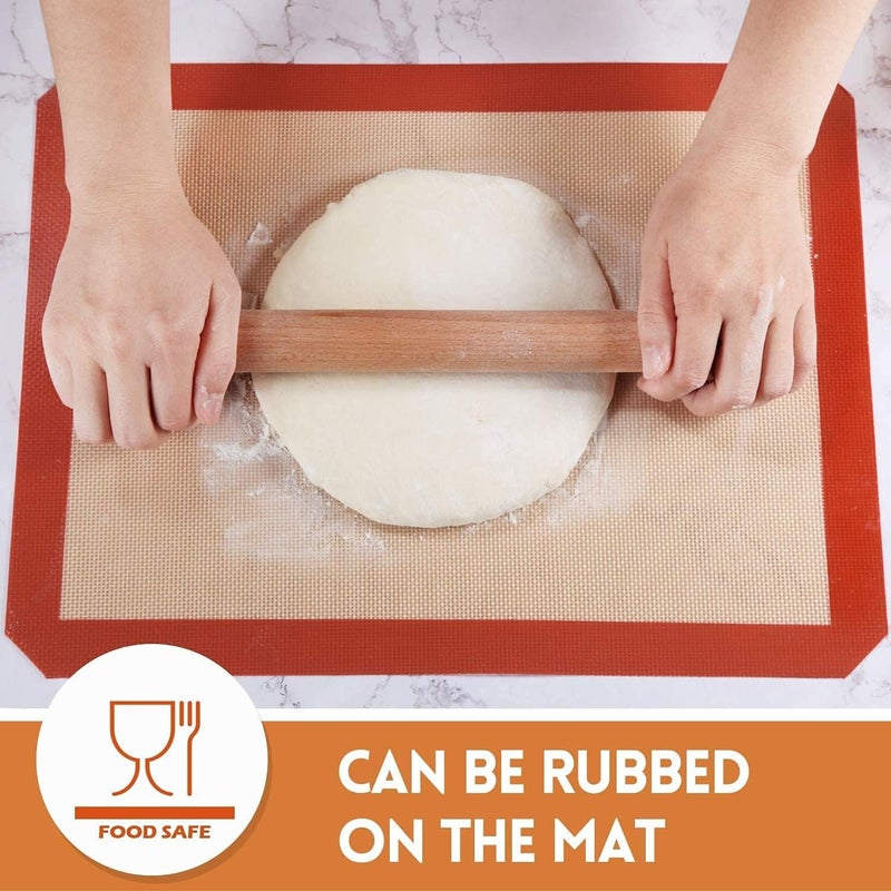 Silicone Baking Mat Non-Stick, Single Sheet Heat Resistant Liner | Cookies, Meats, Vegetables, Pastries | Reusable, Eco-Friendly, Dishwasher Safe 40 * 30 cm (Pack of 1) - Image 2
