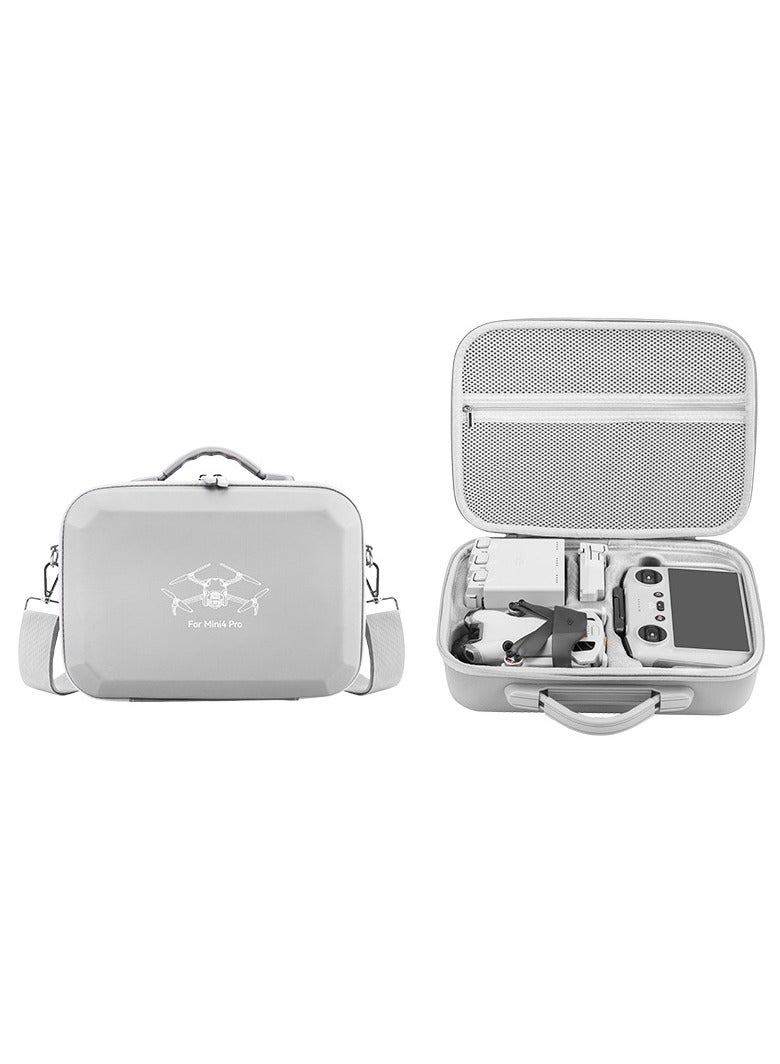 For DJI Mini 4 Pro Drone Storage Bag, Large Capacity Crossbody Backpack, Waterproof PU Leather, Shockproof & Scratch-Resistant, Eco-Friendly, 1:1 Precision Mold, Travel-Friendly Full Set Accessories Case（only case） - Image 1