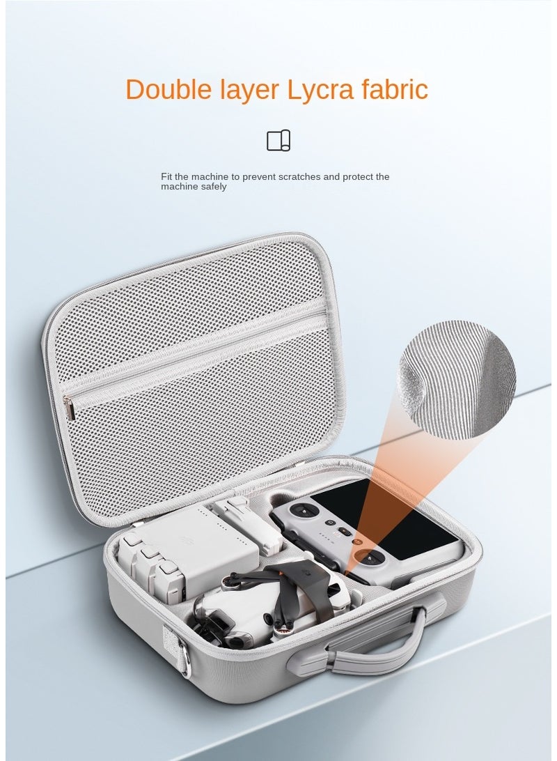 For DJI Mini 4 Pro Drone Storage Bag, Large Capacity Crossbody Backpack, Waterproof PU Leather, Shockproof & Scratch-Resistant, Eco-Friendly, 1:1 Precision Mold, Travel-Friendly Full Set Accessories Case（only case） - Image 5