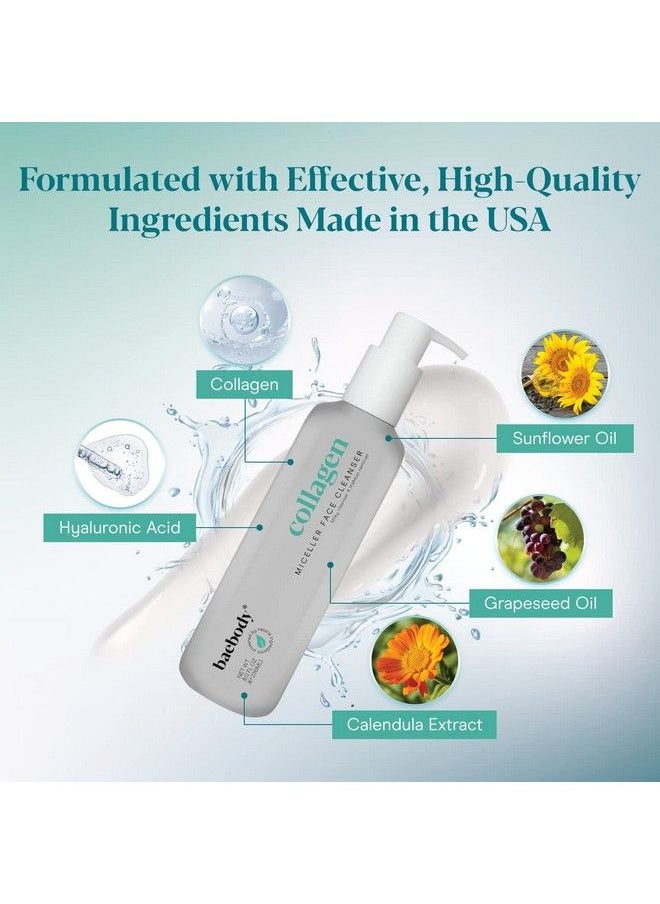 Baebody - Collagen Cleansing Milk For Face Vegan Facial Cleanser For Women And Men Micellar Makeup Remover Milk Cleanser Face Wash 8 Fl Oz - Image 1