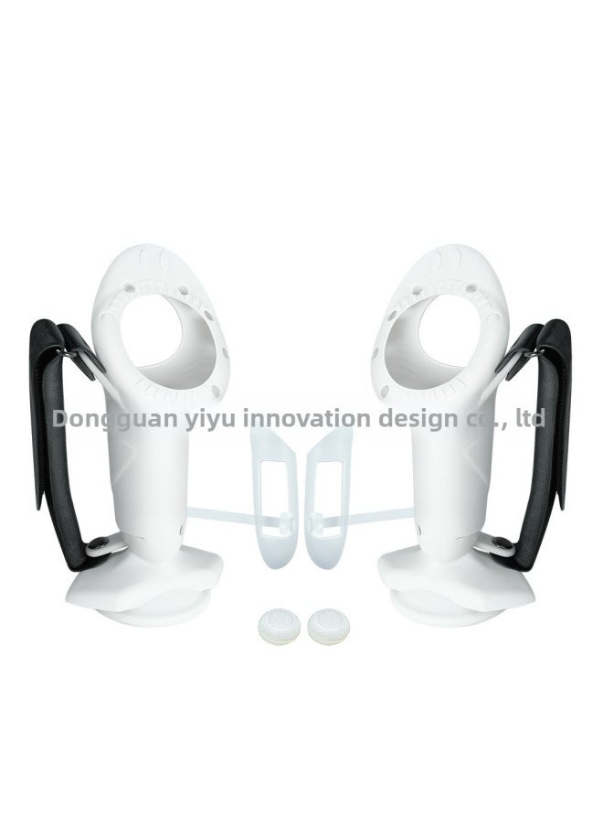 Generic Suitable For Meta Quest 3 Host Protective Cover Not Blocking Signal Source Protective Cover Silicone Accessories Blocking Eye Mask-Product Color:White Quest3 Handle Protective Cover Shark Style  - Image 1