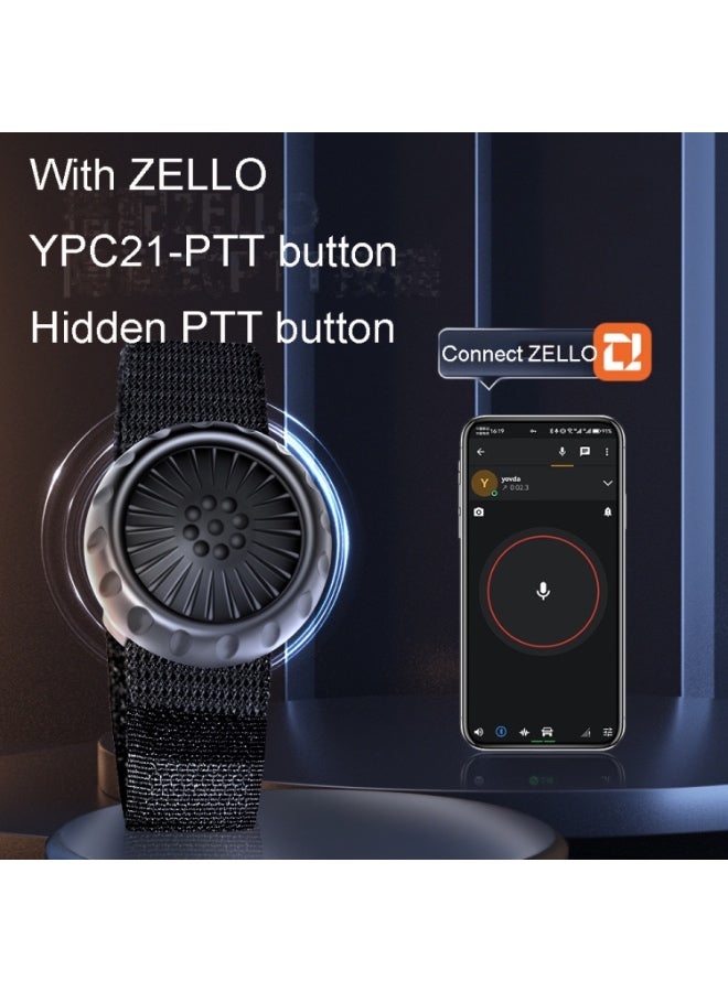 جهاز إرسال لاسلكي يعمل بتقنية البلوتوث مخصص لتطبيق ZELLO مزود بزر ضغط للتحدث، مناسب للاستخدام أثناء القيادة - Image 4