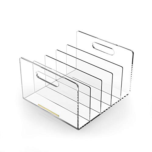 EXPUTRAN Acrylic File Sorter, Desktop File Collator Office File Organizer, Clear 11.4" x 6.7" x 10" - Image 1