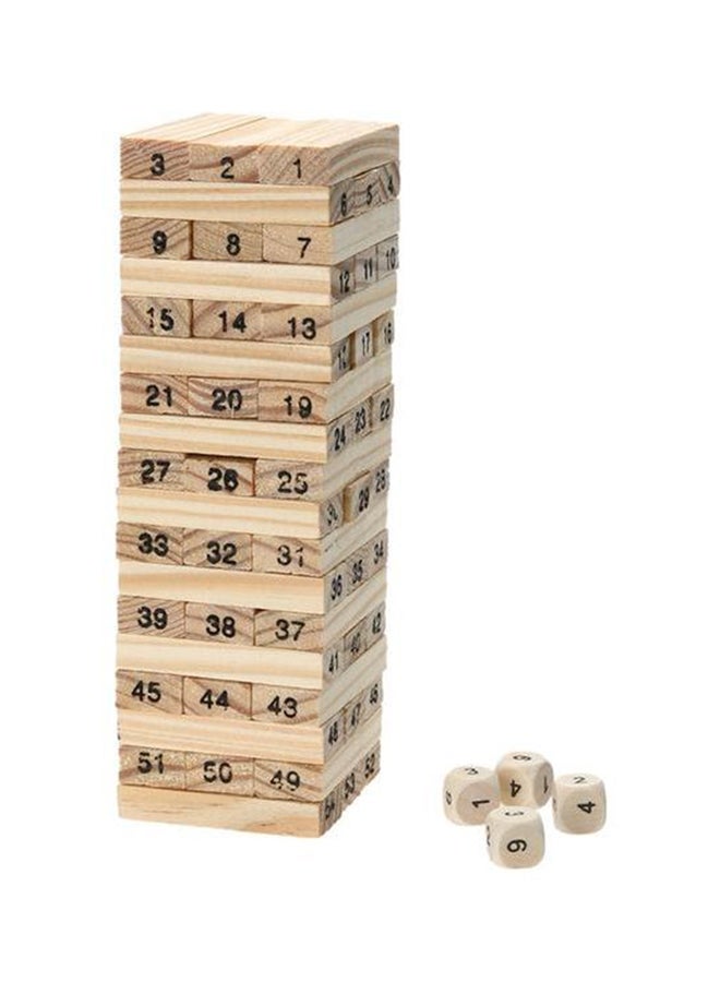 Pine Wooden Tower Wood Building Block Toy - Image 1