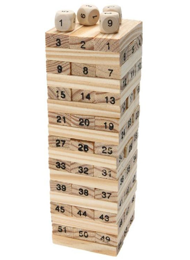 Pine Wooden Tower Wood Building Block Toy - Image 2