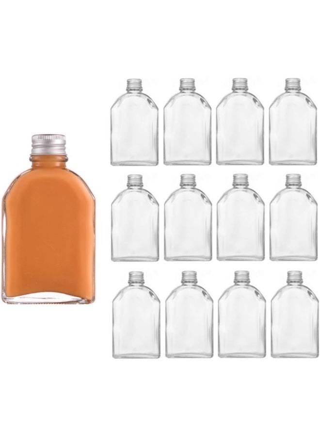 FUFU زجاجة عصير فارغة 200 مل من فوفو 12 قطعة زجاجية زجاجة حليب مشروبات زجاجية لمتجر الحفلات ومقهى - Image 1