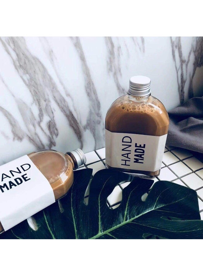 FUFU زجاجة عصير فارغة 200 مل من فوفو 12 قطعة زجاجية زجاجة حليب مشروبات زجاجية لمتجر الحفلات ومقهى - Image 5