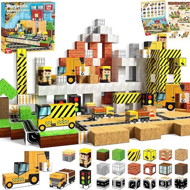 Noon's Hottest New Kids' Building Blocks - 3D Magnetic Cube Christmas DIY Toys - Image 3